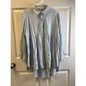 Umgee Light Blue Button Up Shirt XL